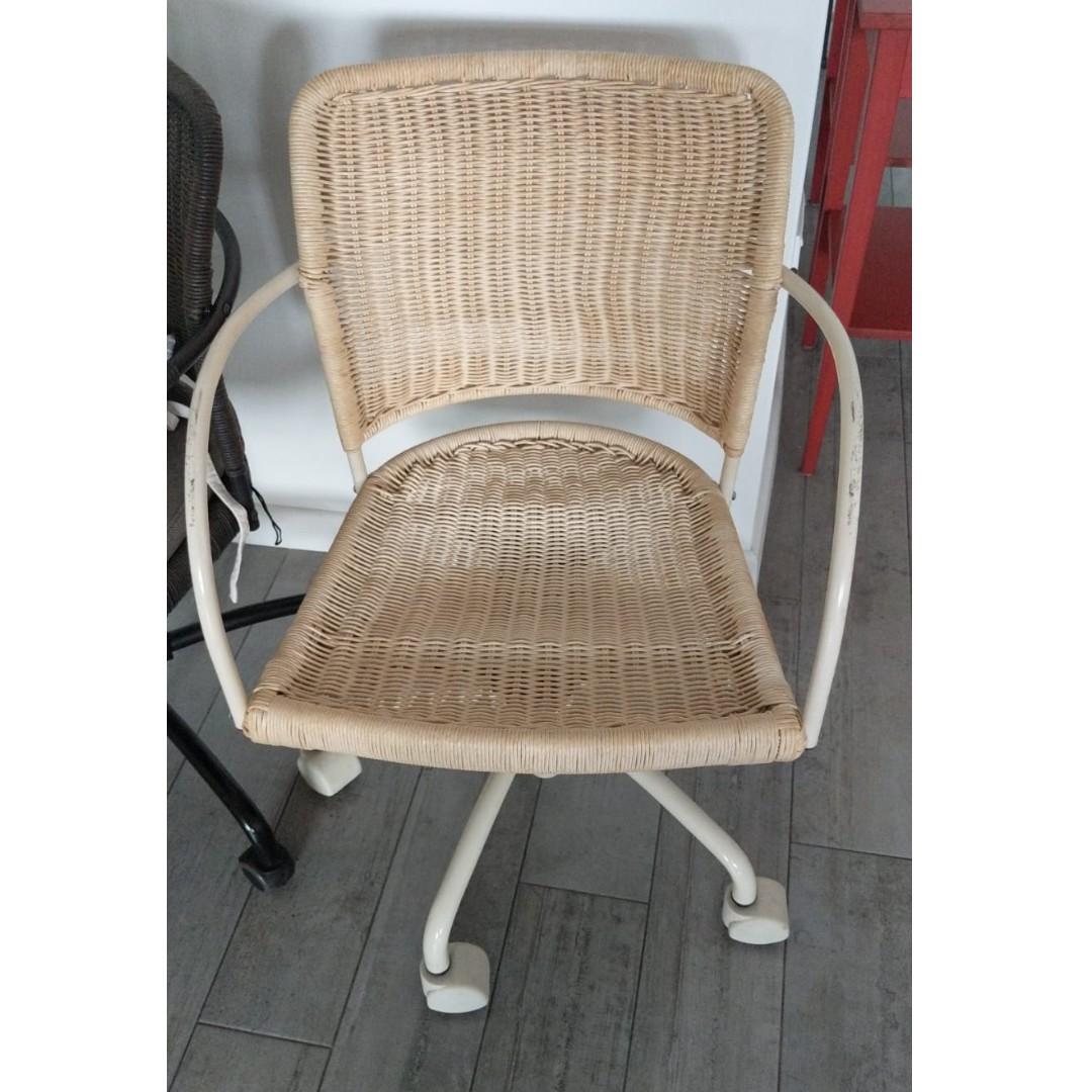 Ikea rattan office chair clearance