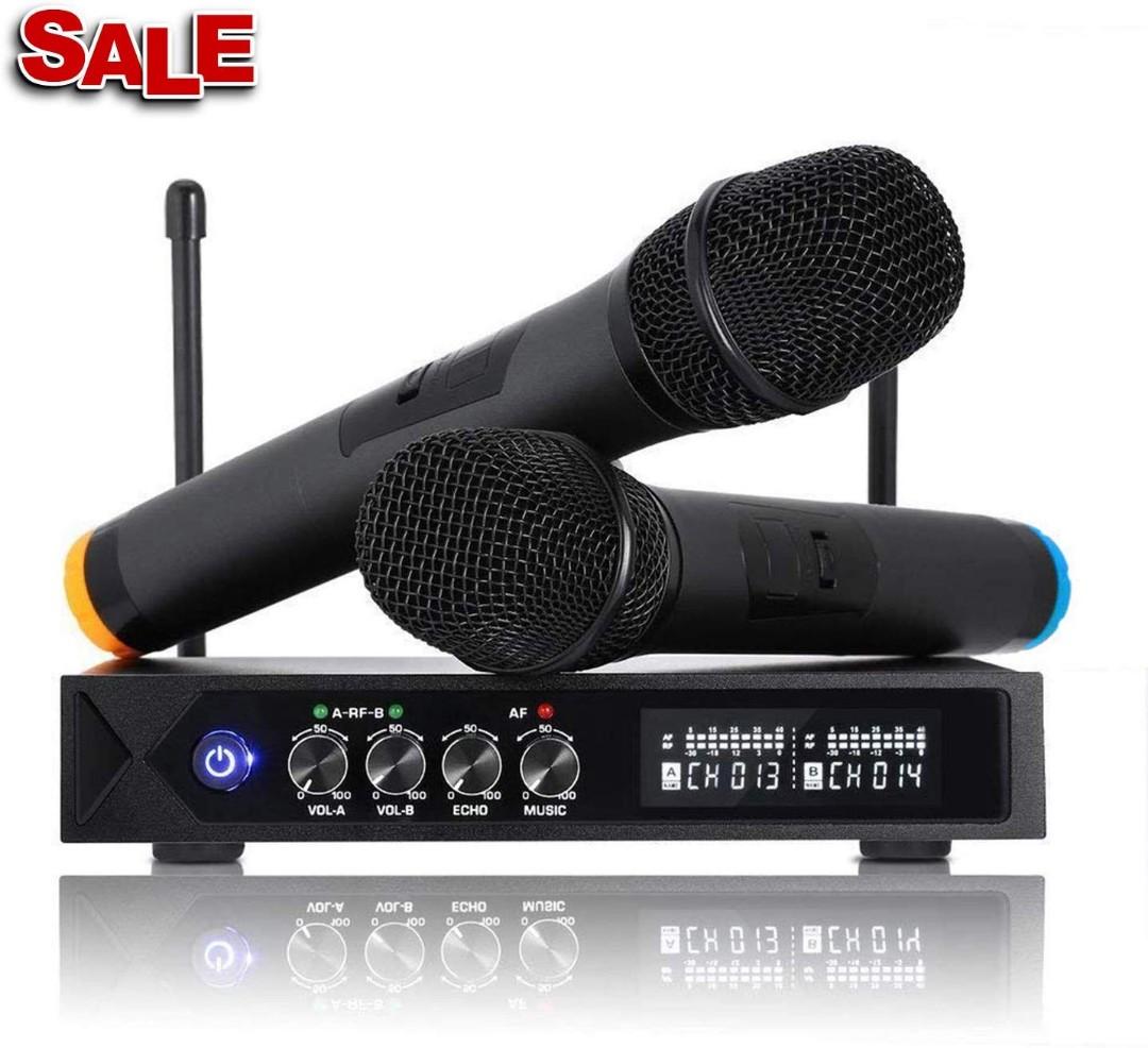 Karaoke Wireless Microphone System Bluetooth 4.1 Mic, LESHP S9 UHF