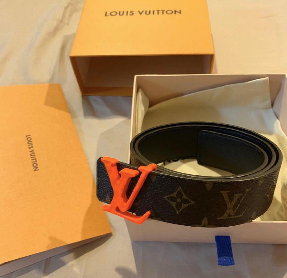 Louis Vuitton x Virgil Abloh initiales 40mm orange LV belt