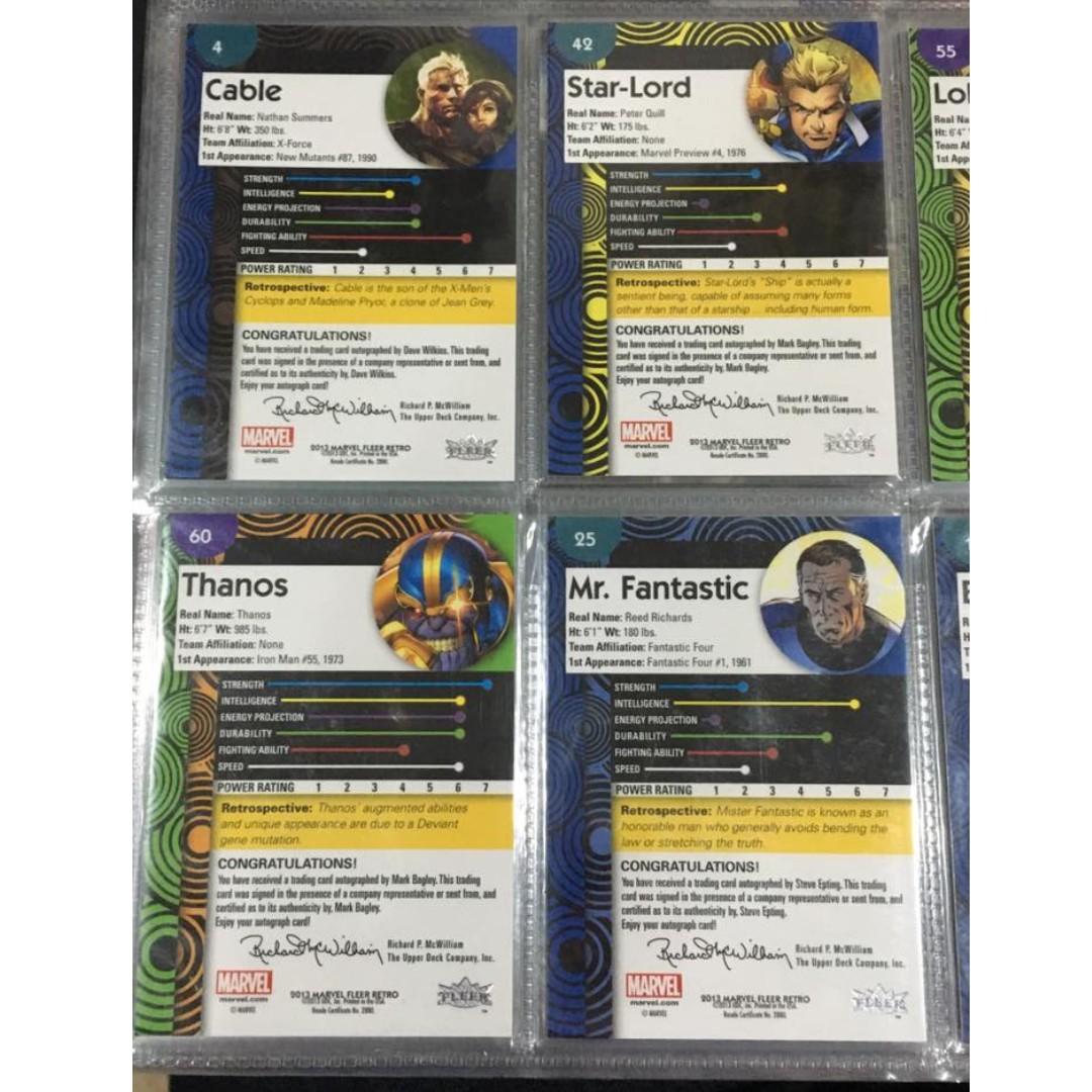 Marvel autograph cards Thanos Cable Magneto etc (Category: Raw Singles) located in San Juan City. Submitted by jim.jim7 (Listing ID 258134821, Image 2). Description: Pick up is at greenhills, robisnons magnolia or gateway. Can be sold per peice. If you have other questions, feel free to message me here on caroussel. Thank you.