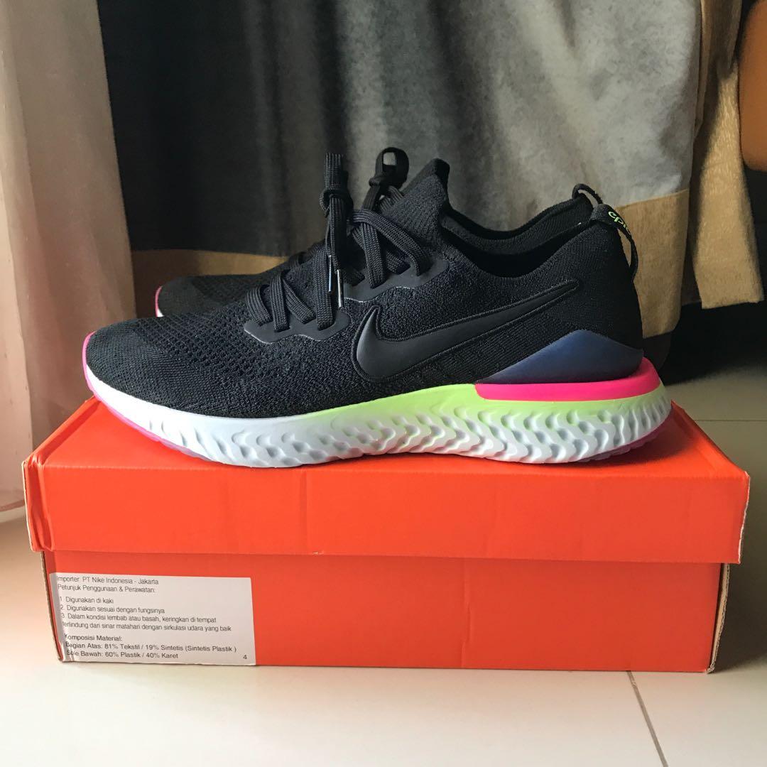 Nike epic react flyknit 2 new arrivals black sapphire hyper pink