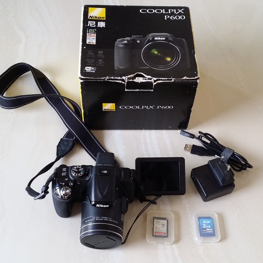 Nikon CoolPix P600 (60x zoom) f/sale $350, Photography, Cameras