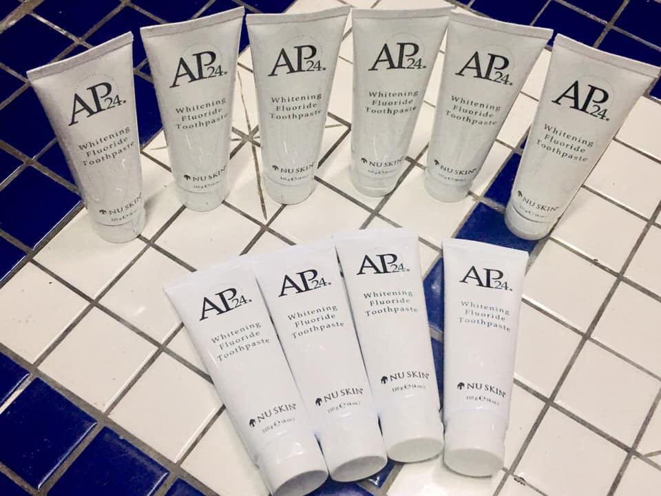 Nu Skin AP24 Whitening Toothpaste (Category: Body Care) located in Singapore. Submitted by wenzhubgiftshop (Listing ID 258205097, Image 3). Description: Do you love coffee but not the stain? Now you can enjoy every sip of your coffee and not worry about stained teeth! Our Ap24 Whitening Toothpaste lightens teeth while protecting your enamel and prevent cavities and plaque formation. Freshens breath and clean feeling all day. No peroxide! No harsh