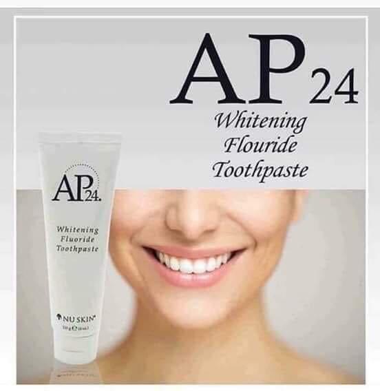 Nu Skin AP24 Whitening Toothpaste (Category: Body Care) located in Singapore. Submitted by wenzhubgiftshop (Listing ID 258205097, Image 2). Description: Do you love coffee but not the stain? Now you can enjoy every sip of your coffee and not worry about stained teeth! Our Ap24 Whitening Toothpaste lightens teeth while protecting your enamel and prevent cavities and plaque formation. Freshens breath and clean feeling all day. No peroxide! No harsh