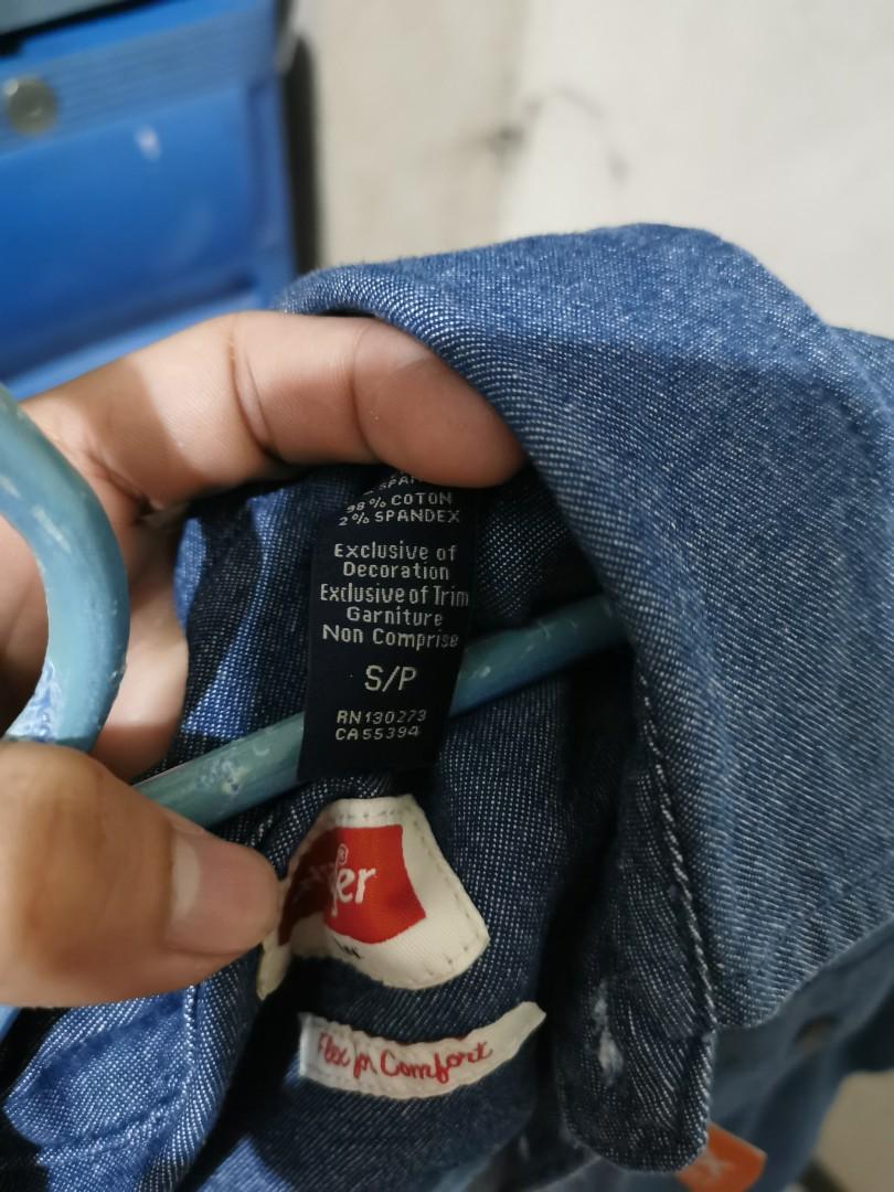 Original wrangler denim long sleeves (Category: Sleep and Loungewear) located in Manila. Submitted by bontedy (Listing ID 258198572, Image 2). Description: Original wrangler denim long sleeves. Bought in the US. Never been used. Size S but fits M-L Filipino..