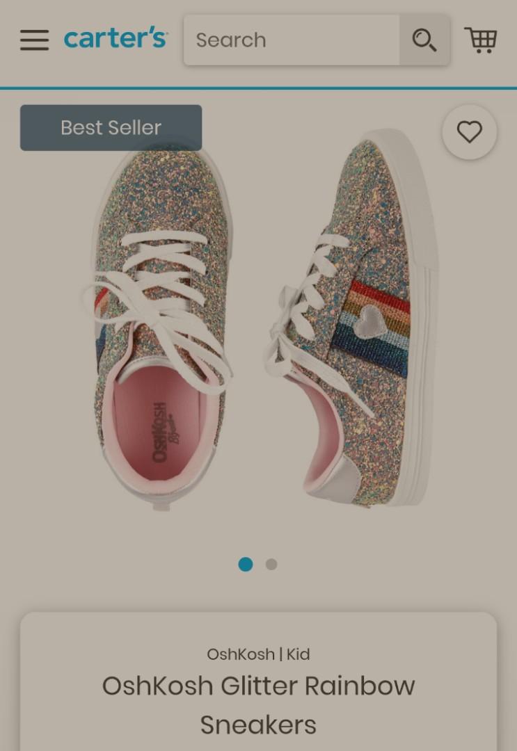OshKosh Kids Glitter Rainbow Sneakers 