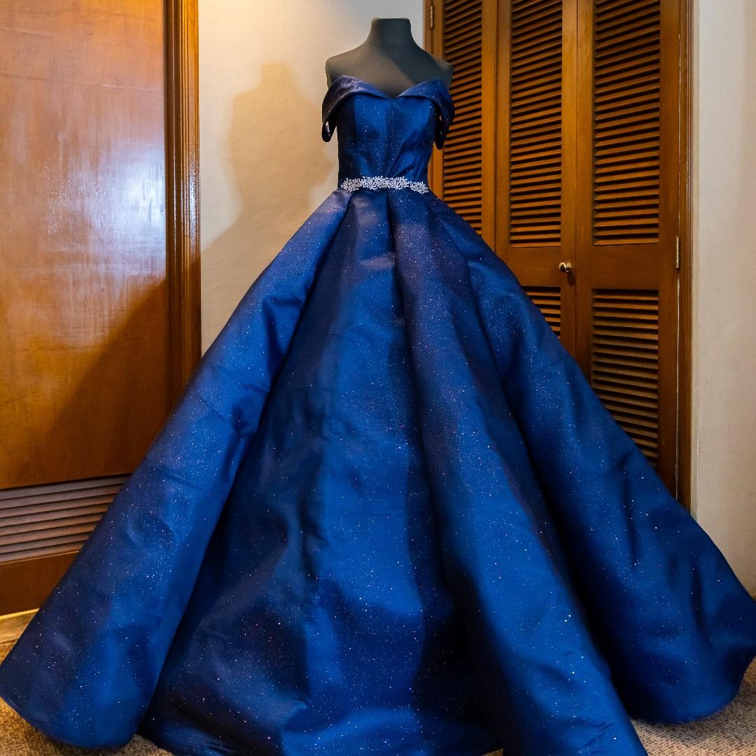 Gown for debut royal blue online