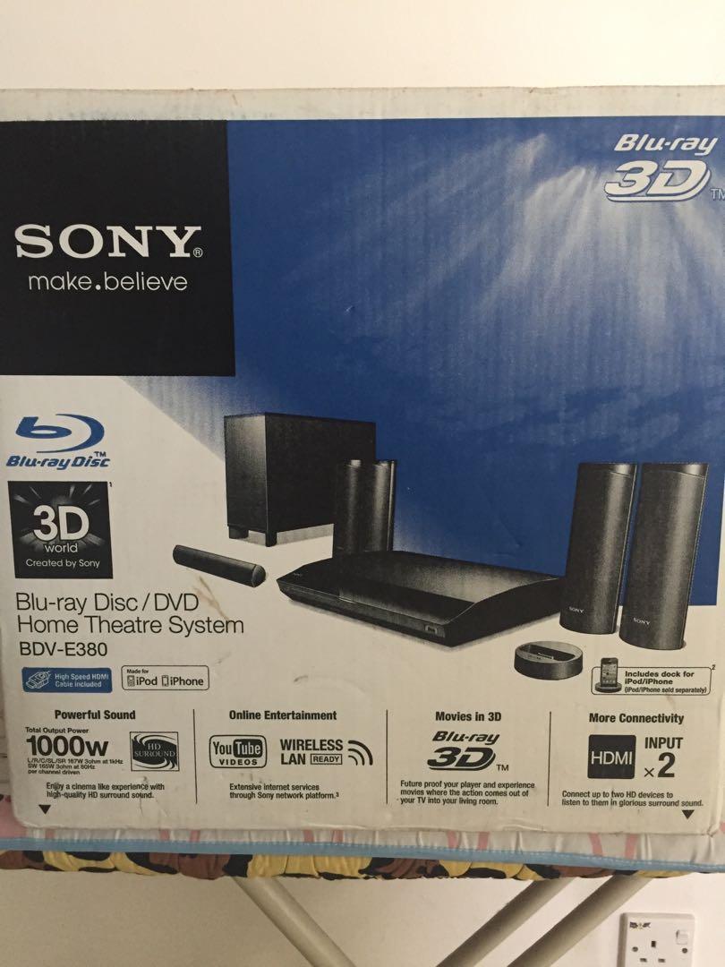 Sony Home Theatre 5 1 With Blue Ray Player Tv Home Appliances Tv Entertainment Blu Ray Media Players On Carousell