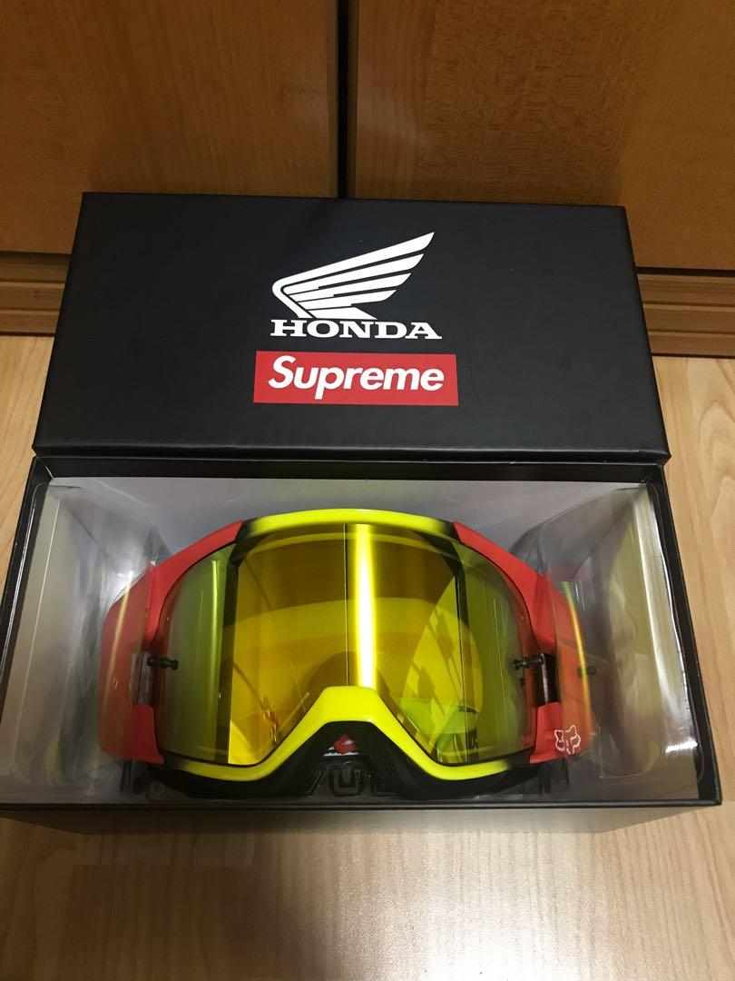 supreme honda fox racing vue goggles red
