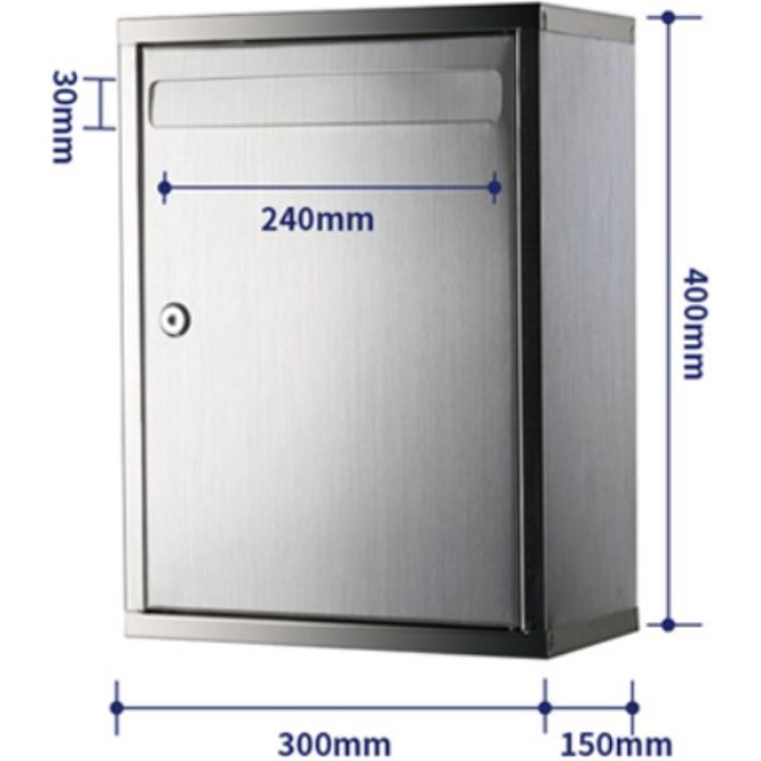 XL Stainless Steel Mailbox / Letter box / Feedback box / Drop box