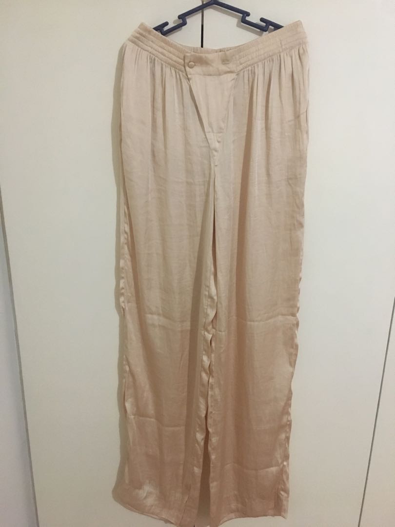 silk pants zara