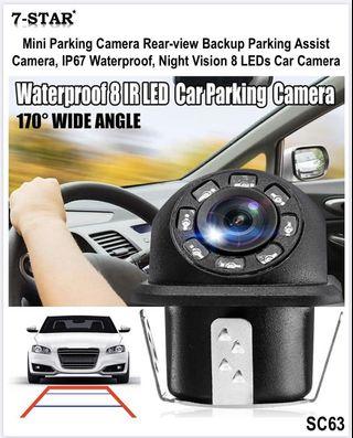IR Car Camera/Reverse Camera with Night-Vision+Waterproof+Wide-Angle+Parking Guide Line with 6M RCA Cable Provided [Front and Back Car CCTV Camera]