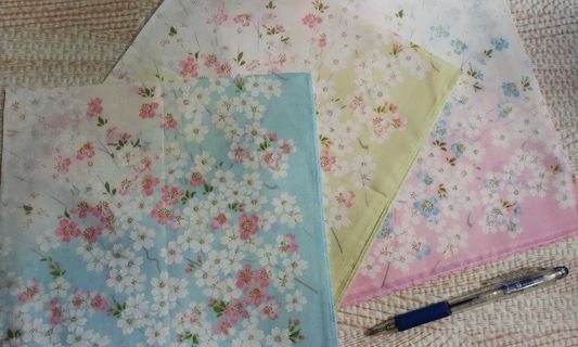 全新 全棉薄手帕 $20@ 多款 手巾 60支 印花 櫻花 Sakura 女帕 hanky handkerchief cotton deco cloth small scarf [Lvpn Jewelry 商品成品 - 手帕] [Hanky/Handkerchief]64199751257473110