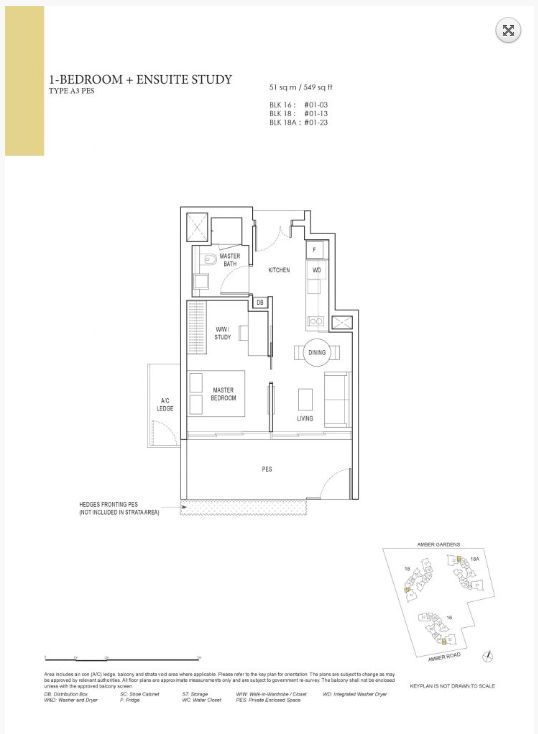 1-Bedroom + Ensuite Study 63225677610753112