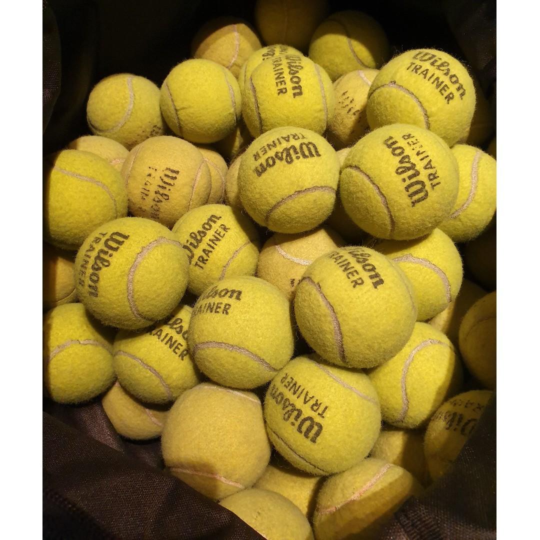 Ballport Tennis Ball Hopper + 70 used training balls, Sports Equipment