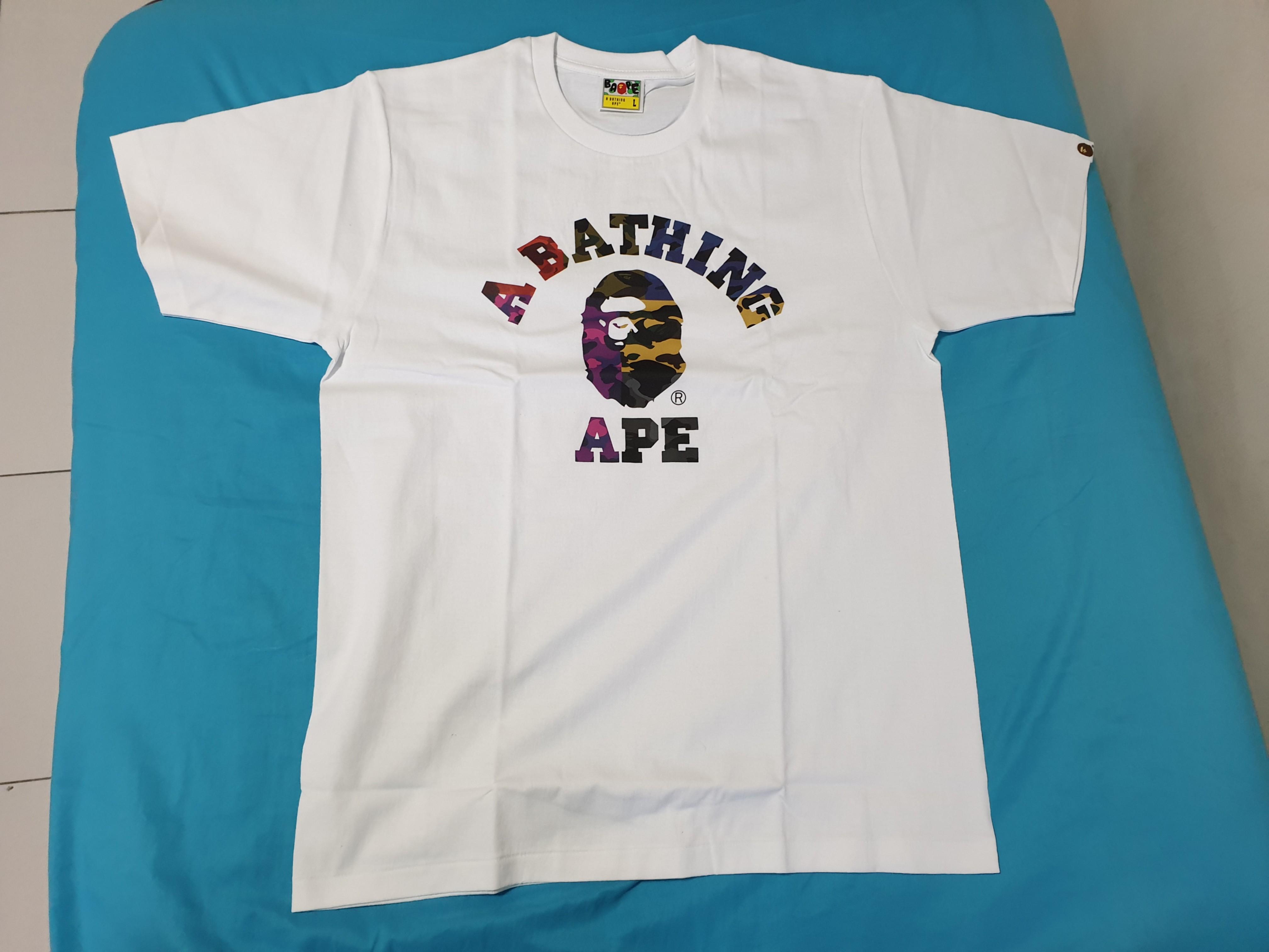 Bape mix sale camo shark tee