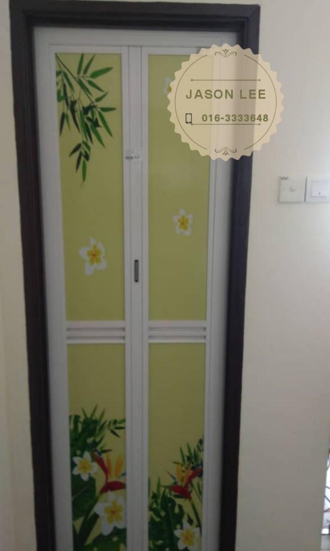 Bifold Door Toilet Bathroom Pintu Lipat Aluminium S19036 Home Furniture Home Decor On Carousell