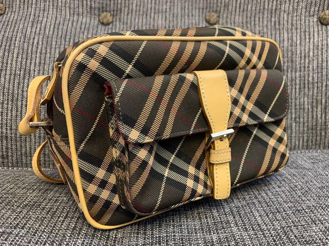 BURBERRY 經典斜背包日本藍標絕版收藏, 名牌精品, 精品包與皮夾在旋轉拍賣