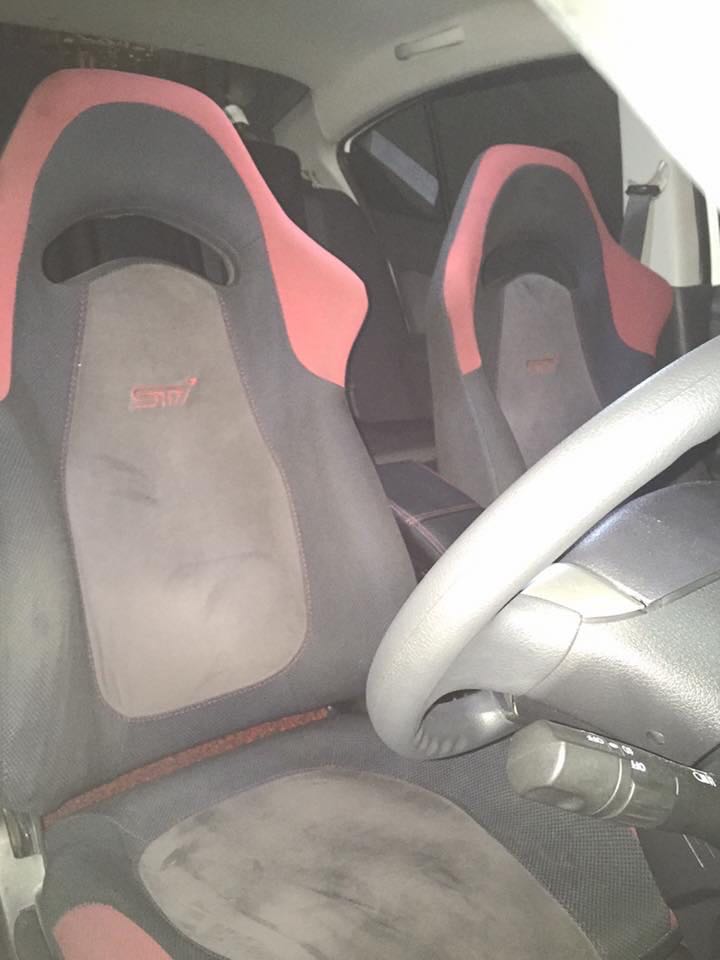 SUBARU STI SEMI BUCKET SEAT RED BLACK VER Auto Accessories on