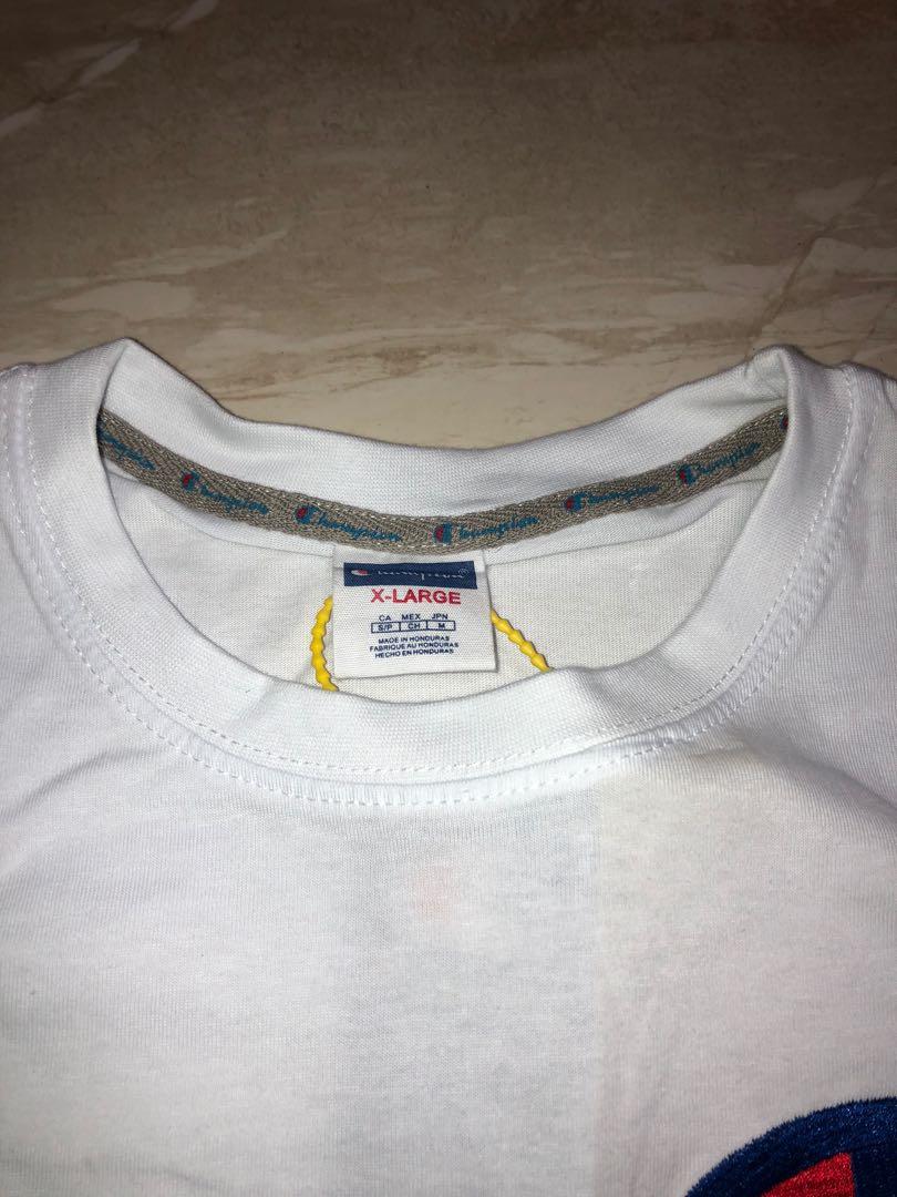 Champion T shirt big logo knock off Men s Fashion Tops Sets Tshirts Polo Shirts on Carousell
