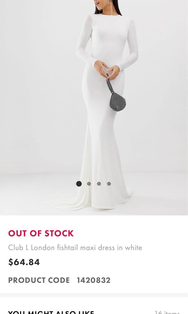 club l white maxi dress