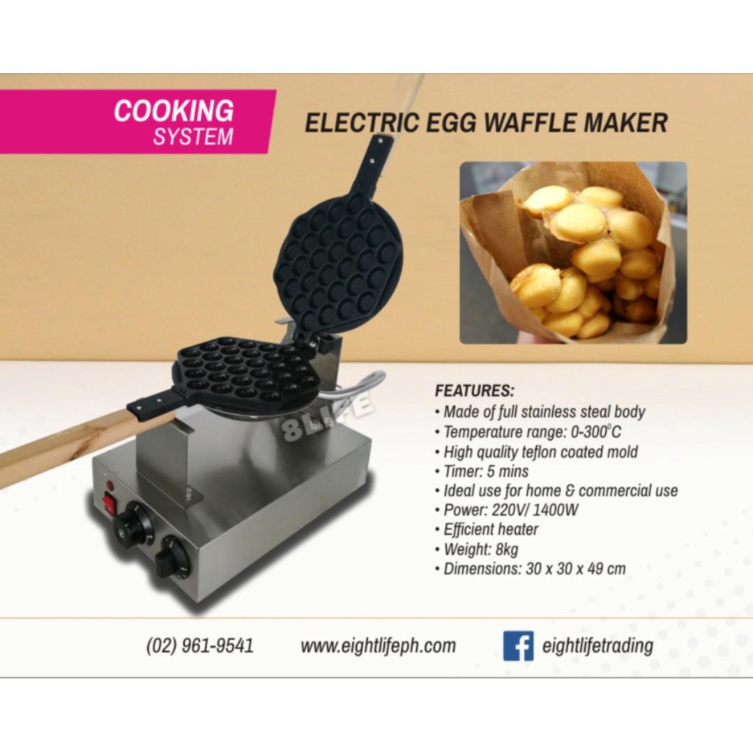 Egg Waffle Maker Bubble Egg Waffle Maker (Category: Bakeware) located in Valenzuela. Submitted by eightlife_equipment (Listing ID 258316437, Image 1). Description: FREE stainless steel waffle DISPENSER worth P500 (while supply lasts) OTHER AVAILABLE PRODUCTS: • BBQ Gas Grill Gas /Electric / Smokeless • Deep Fryer Gas / Electric • Hamburger Griddle • Pressure Cookers • Noodle Cooker • Hotdog Roller • Rotisseries Gas / Electric • Egg Sausage Machin
