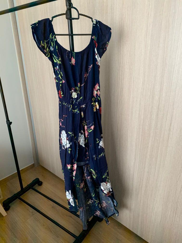 floral maxi romper