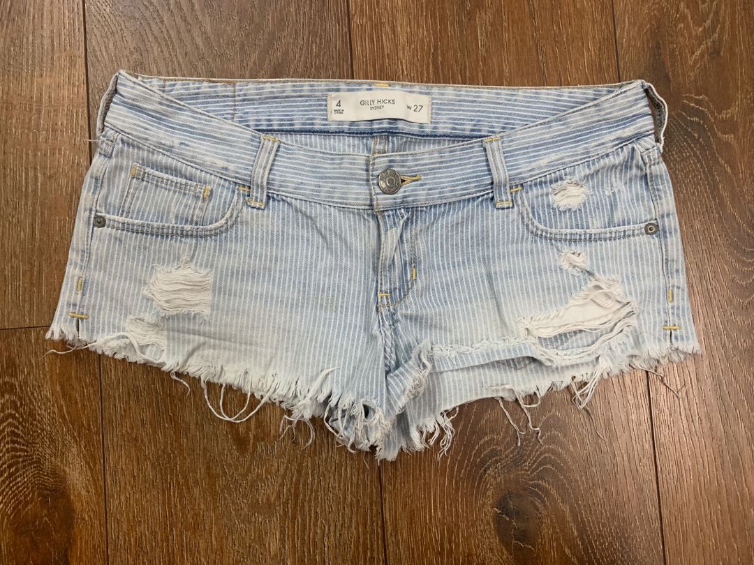 Gilly Hicks Ripped Denim Shorts size 27 
