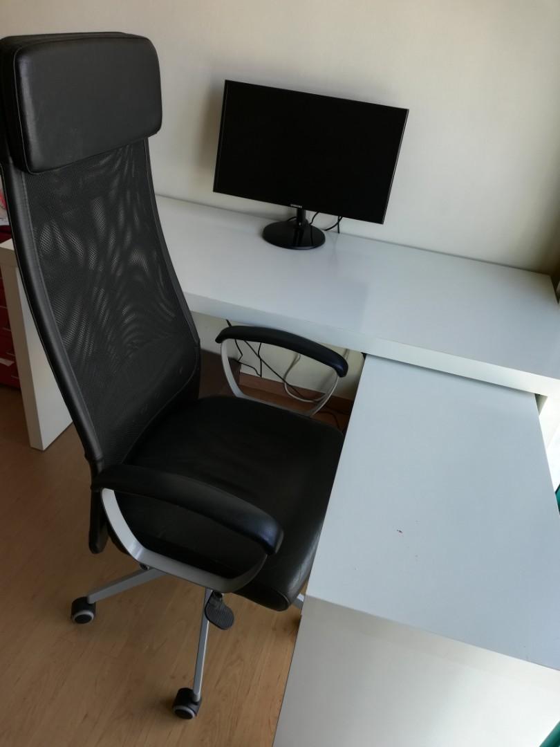 ikea markus computer office desk chair black