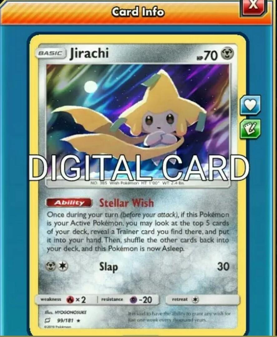 Jirachi Pokemon Tcg Online Ptcgo 99 181 Toys Games Board Games Cards On Carousell