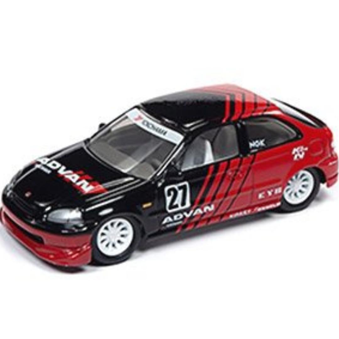 Johnny Lightning 1990 Honda CRX Advan Yokohama Diecast Model Car - Limited Edition 1/64 Scale Collectible