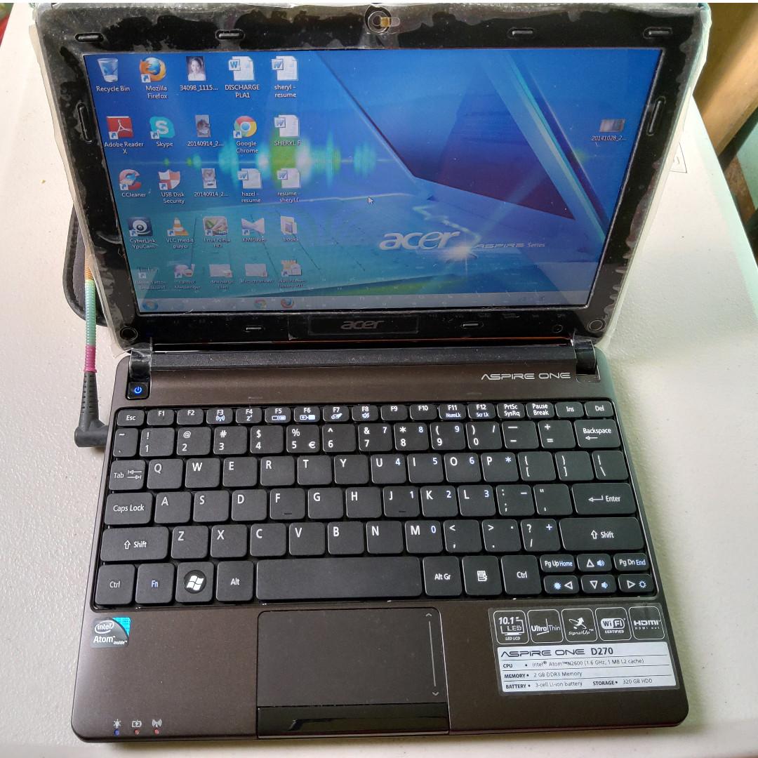 Laptop Acer Aspire One D270 26ckk Electronics Computers Laptops On Carousell
