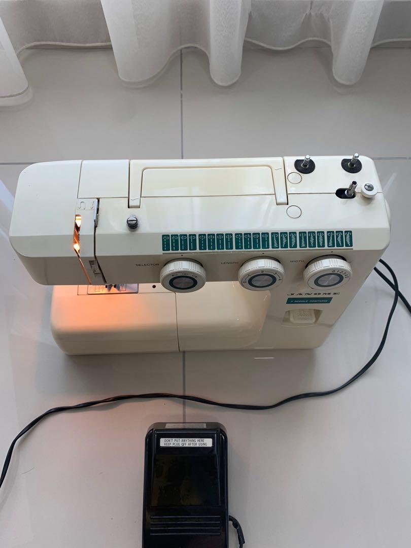 MAKE IN JAPAN JANOME BRAND 3 POSITION WITH STEP PEDAL ELECTRIC SEWING MACHINE, Furniture & Home