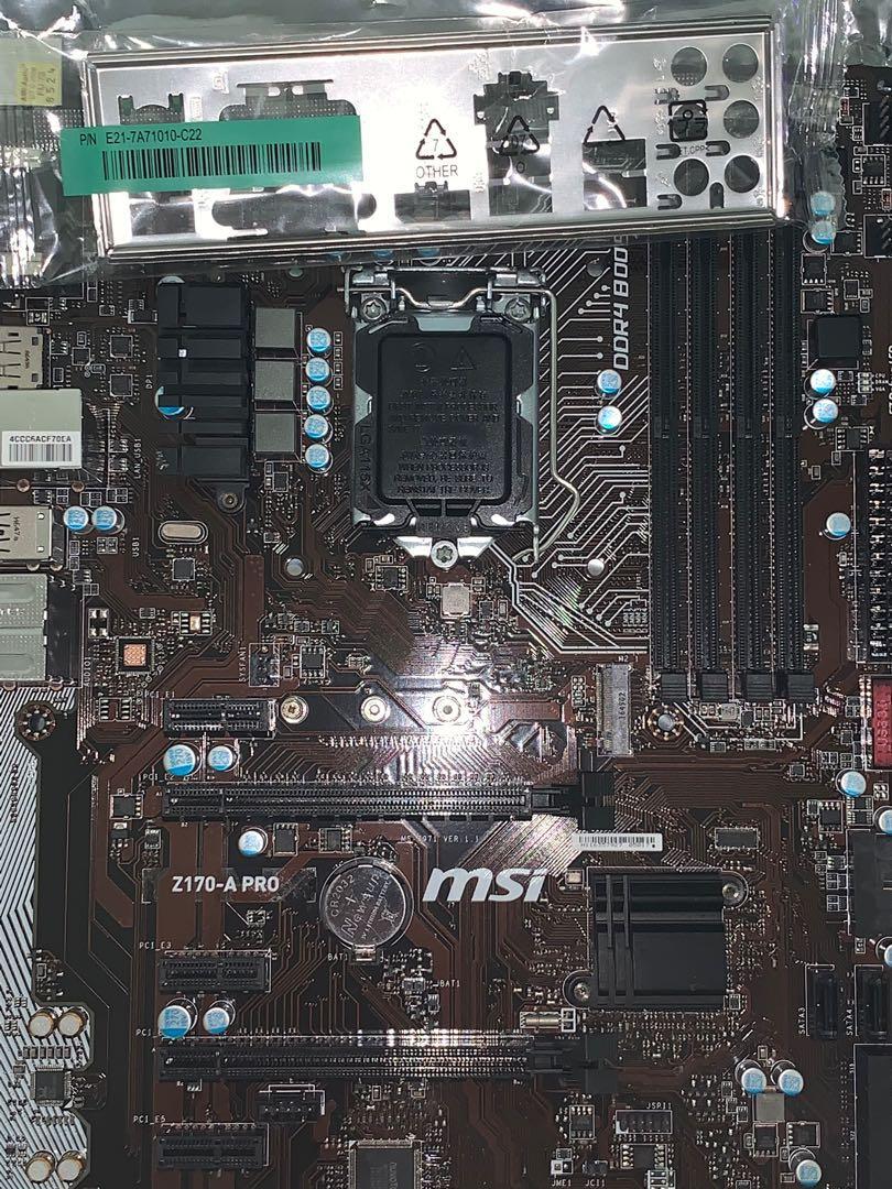 Msi Z170a Pro Computers Tech Parts Accessories Computer Parts On Carousell