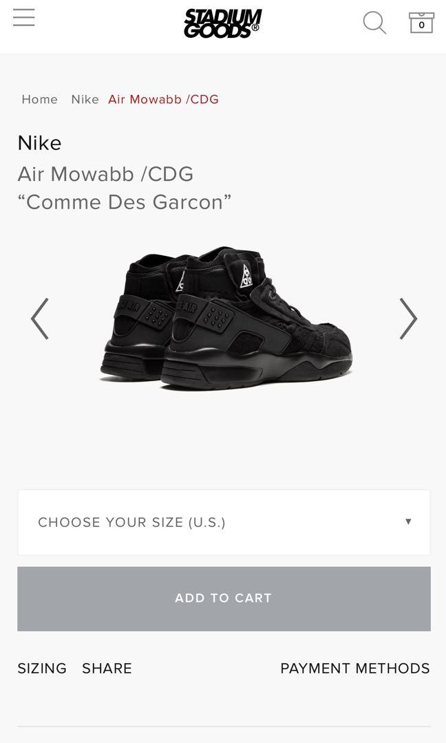 Nike Air Mowabb Comme Des Garcons