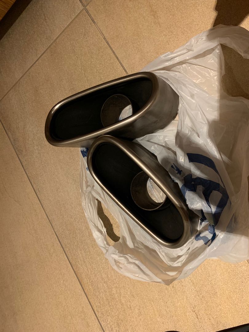 Original Porsche exhaust tips, Car Accessories, Accessories on Carousell