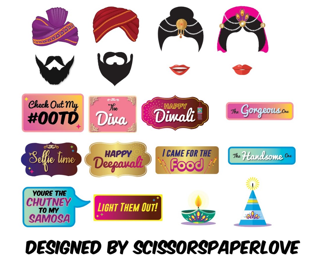 Diwali photo deals booth props