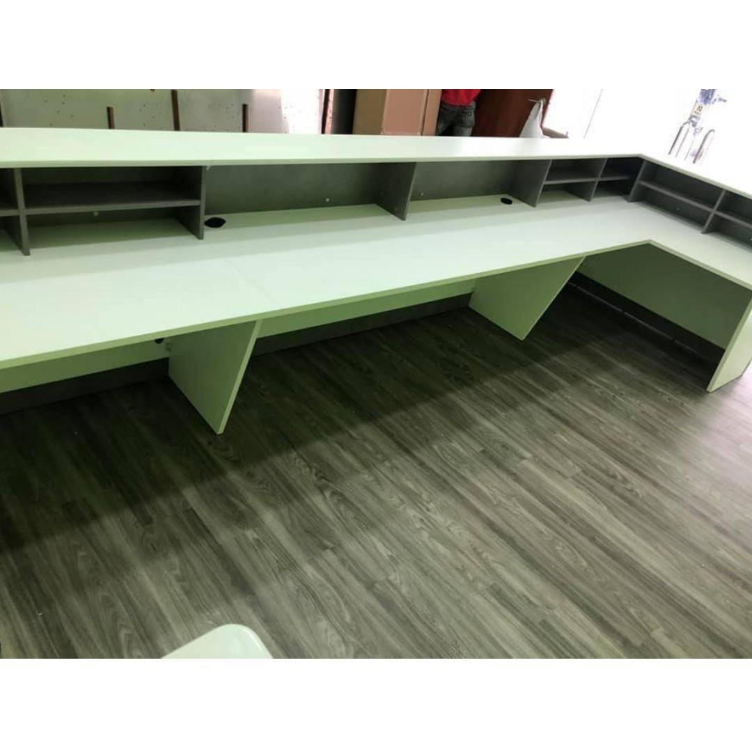 Reception Counter ( Customized ) Laminated Type, Furniture & Home ...