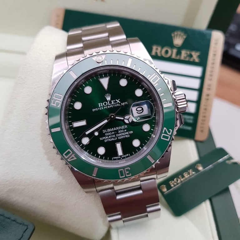 Rolex Submariner 40mm 116610 Superior Green Ceramic Bezel For 116610LV Hulk  Mint