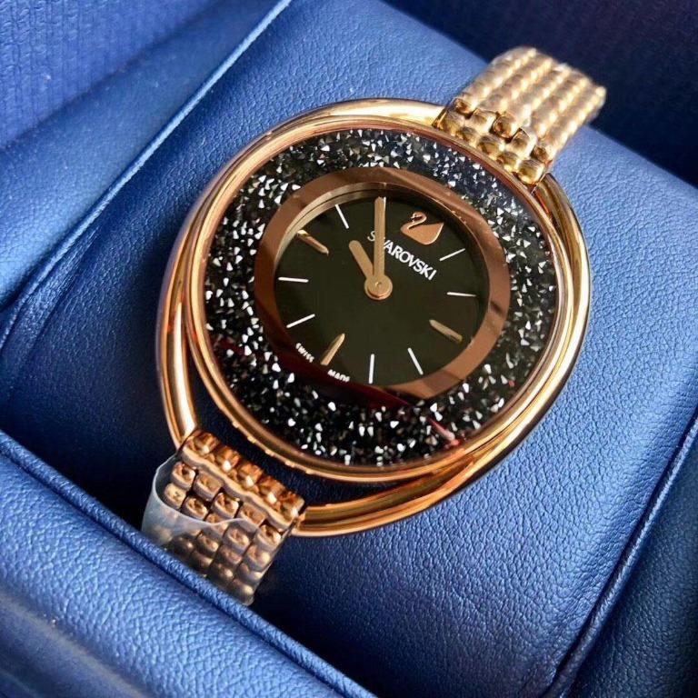 Swarovski crystalline watch black sale