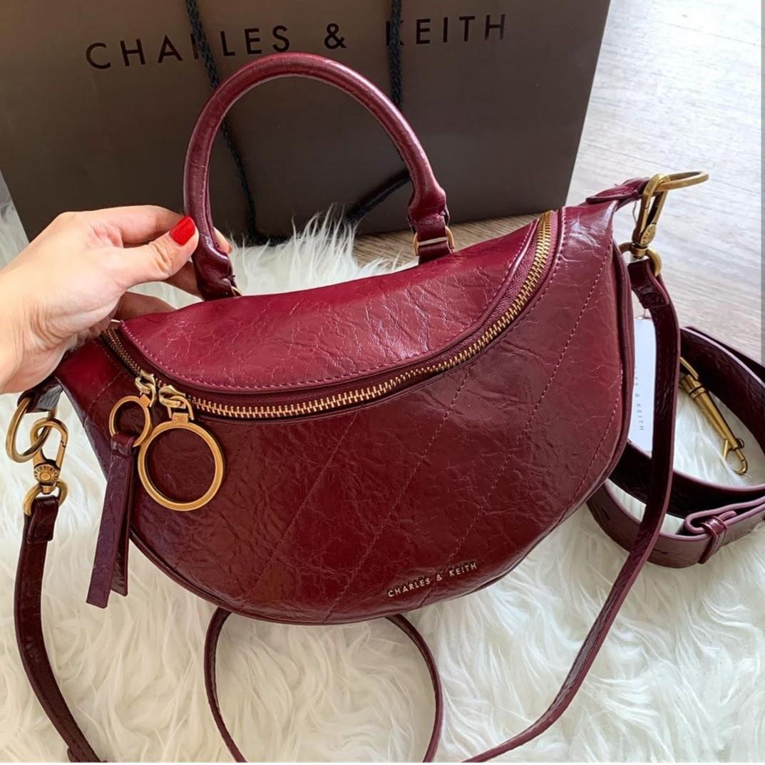 Tas Original charles keith wrinkle patent large semi Tas Original charles keith wrinkle patent large semi