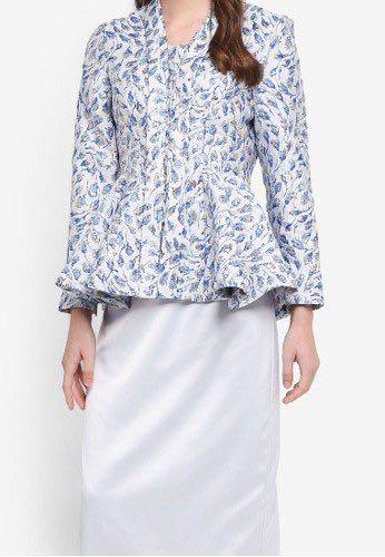 Zalia jacquard hot sale peplum kebaya