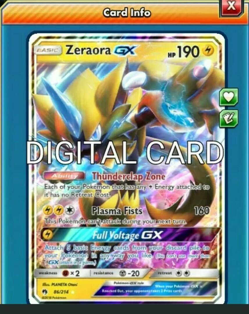 Zeraora Gx Pokemon Tcg Online 86 214 Toys Games Others On