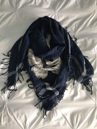 Floral triangle scarf