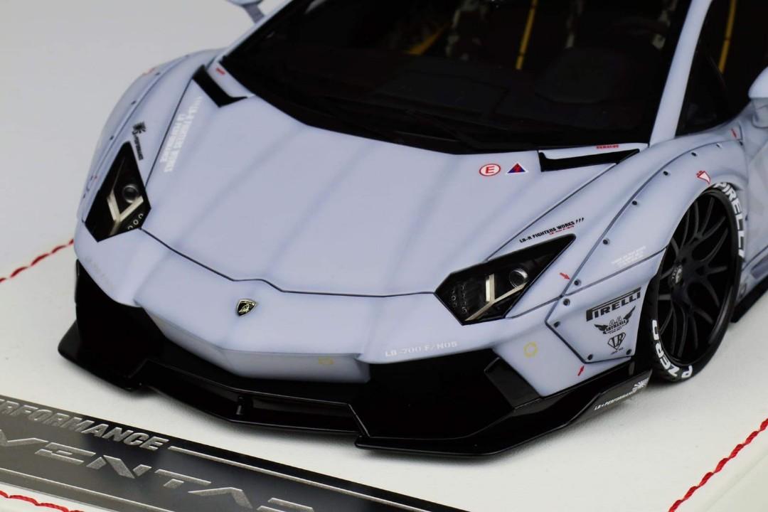1/18 Davis & Giovanni Liberty Walk Lamborghini Aventador LP700 Zero Fighter  (Matt Light Grey) - Small Tail Ver, Everything Else on Carousell