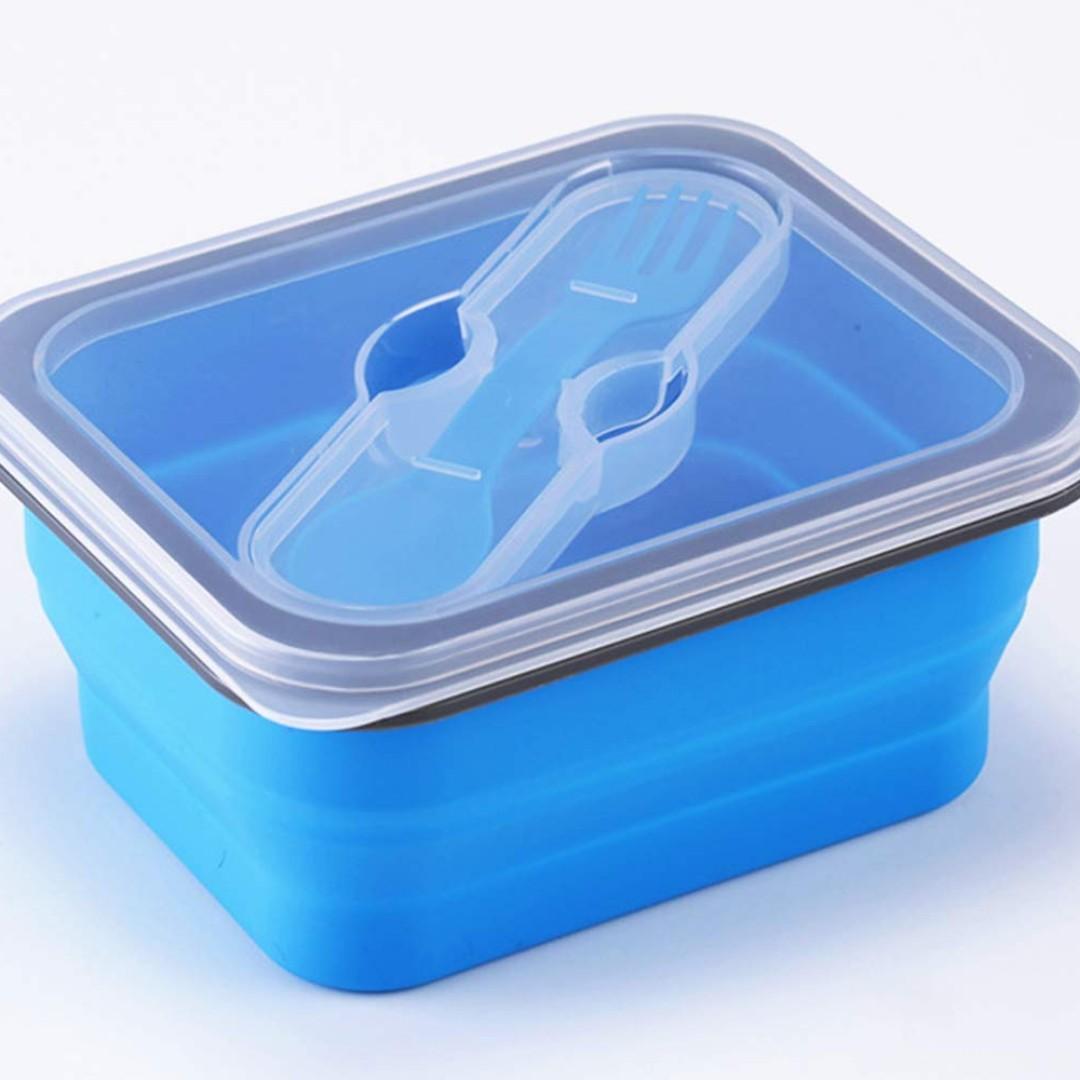 600ml Collapsible Silicone Lunch Box with Spork (Square) Eco Friendly (Category: Storage Boxes & Baskets) located in Cavite. Submitted by herorganicbeauty (Listing ID 258564233, Image 2). Description: ✔Eco Friendly: a wonder reusable lunch box and environmentally friendly that helps you avoid lots of unnecessary plastic waste from using disposable plastic, paper or styro boxes. ✔Save money with this food saver and forget about disposable containe