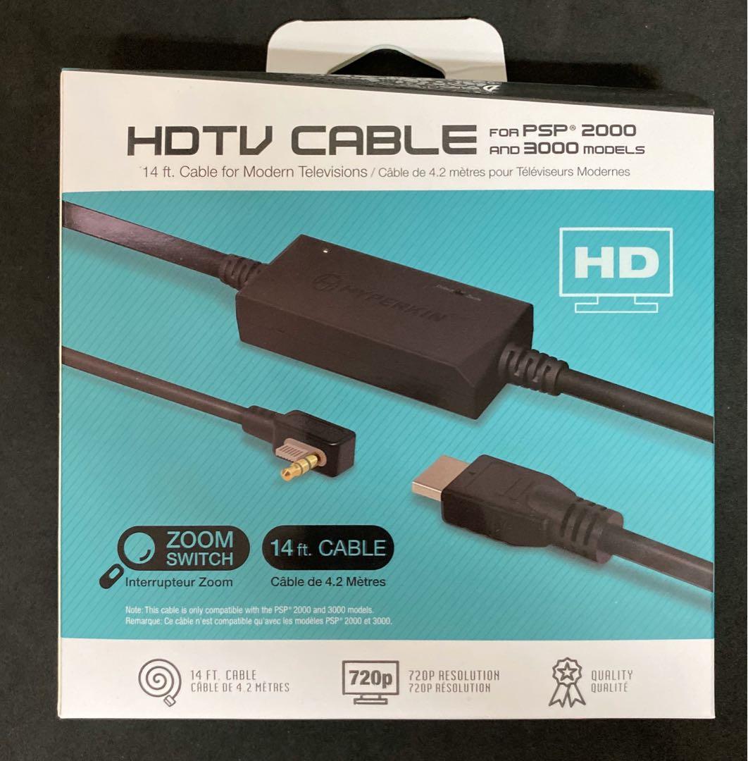全新 PSP 2000 , 3000 HDMI Cable 專用HDMI轉插、線，即插即用! 高清 720p, 電子遊戲, 遊戲機配件, 充電