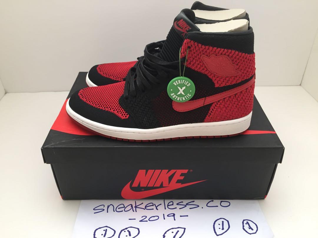 air jordan 1 retro high flyknit bred