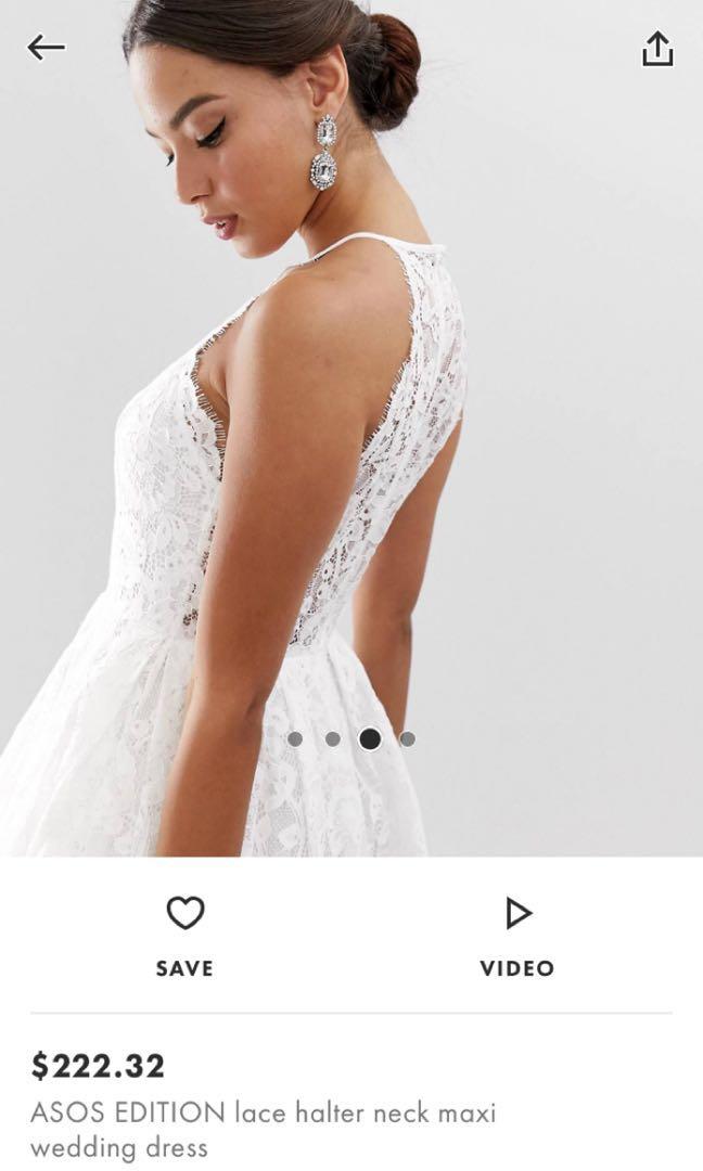 Asos edition halter neck maxi dress wedding gown