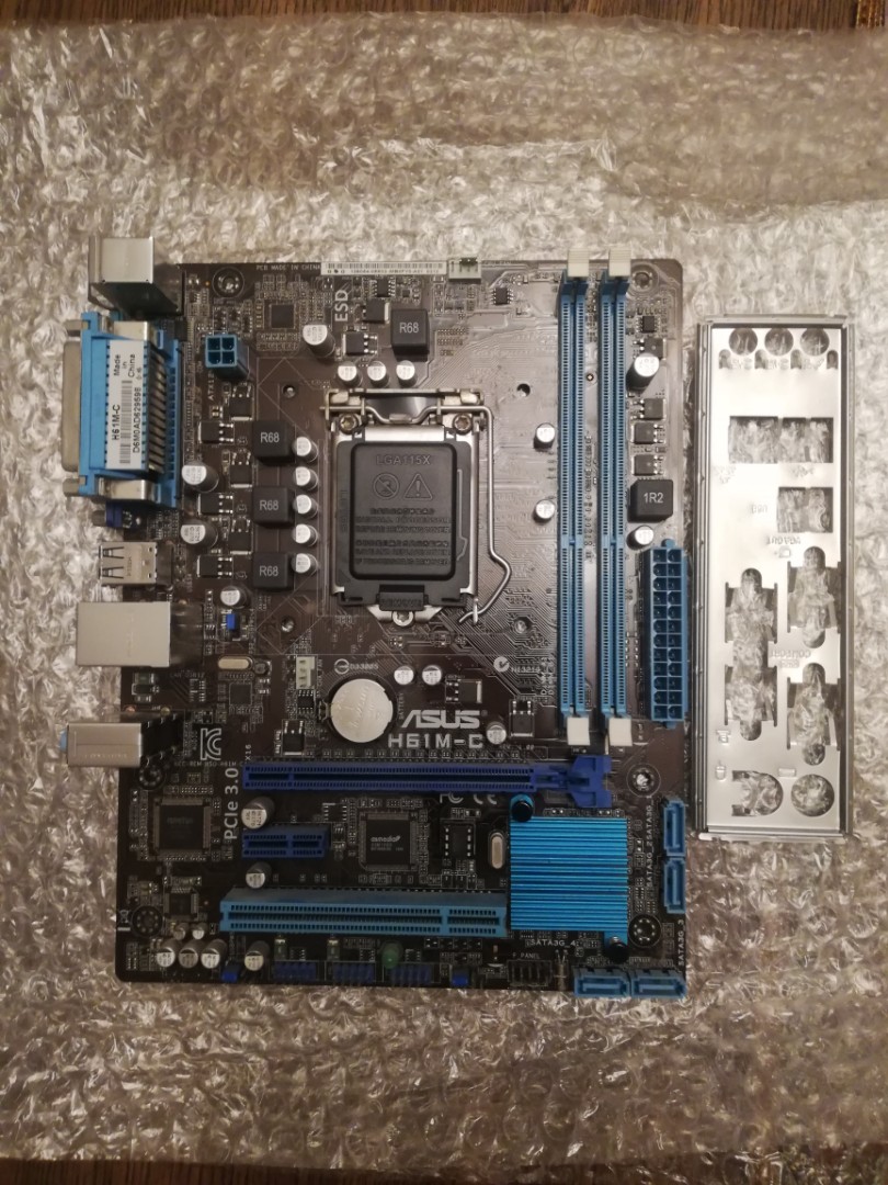 Asus H61M-C LGA 1155 Mobo, Computers & Tech, Parts & Accessories ...